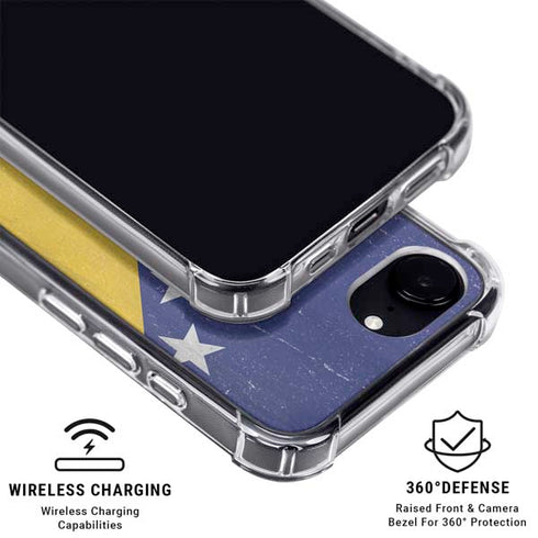 Bosnia and Herzegovina Flag Distressed iPhone 16e Clear Case